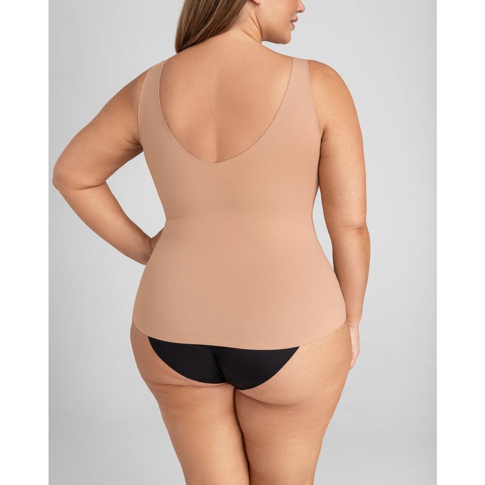 Honeylove Liftwear Shaping Tank Top Sand Tan 2X Built in Bra Slimming Shaping - Picture 3 of 13
